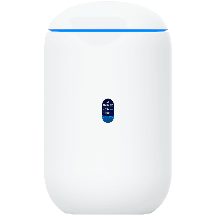 Ubiquiti UniFi UDR7 Dream Router 7 Desktop 10G Cloud Gateway with integrated WiFi 7, PoE switch, microSD storage, and full UniFi