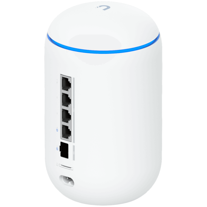 Ubiquiti UniFi UDR7 Dream Router 7 Desktop 10G Cloud Gateway with integrated WiFi 7, PoE switch, microSD storage, and full UniFi
