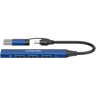 CANYON hub DS-02 4in1 USB-A/C Blue