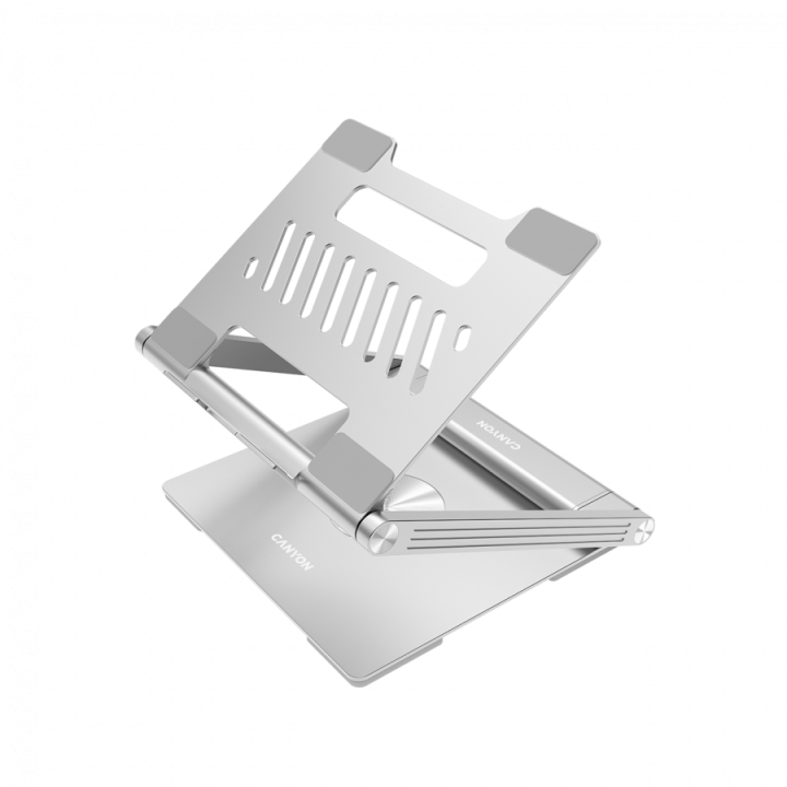 Canyon Laptop stands with hub, TYPE C F to HDMI2.0+2USB3.0+USBC3.0+RJ45+PD, TYEP C TO C cable 1m white with Emarker: HUSB332A, M