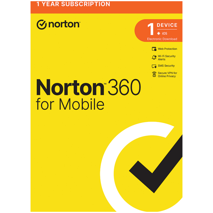 Norton 360 Mobile 1 Device, 1 year, box