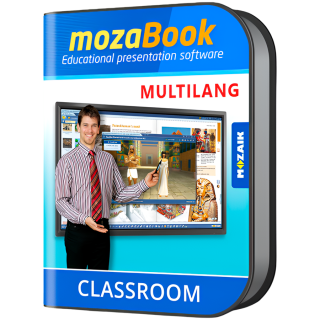 mozaBook MULTILANG - 40 languages / one device/ 1 Yearinteractive educational presentation software for teachers