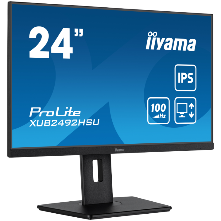 IIYAMA Monitor LED XUB2492HSU-B6 24” IPS 1920 x 1080 @100Hz 250 cd/m² 1300:1 0.4ms HDMI DP USBx4 height, swivel, tilt, pivot (ro