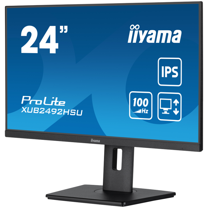 IIYAMA Monitor LED XUB2492HSU-B6 24” IPS 1920 x 1080 @100Hz 250 cd/m² 1300:1 0.4ms HDMI DP USBx4 height, swivel, tilt, pivot (ro