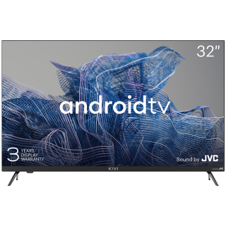 32', HD, Google Android TV, Black, 1366x768, 60 Hz, Sound by JVC, 2x8W, 33 kWh/1000h , BT5, HDMI ports 3, 24 months