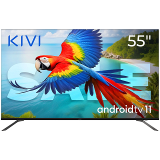 55", UHD, Android TV 11, Black, 60 Hz, AV1, Sound 2x12W, 82 kWh/1000h, Energy G, WiFi5G, BT5.1, 3xHDMI, 2xUSB, 24 months