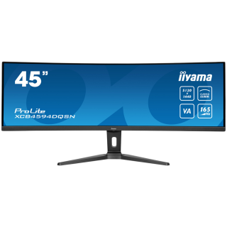 IIYAMA Monitor LED XCB4594DQSN-B1 45’’ Dual QHD VA panel with KVM switch, USB-C 90W dock and RJ45 5120 x 1440 @165Hz 32:9 450 cd