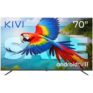 70", UHD, Android TV 11, Black, 60 Hz, AV1, Sound 2x12W, 115 kWh/1000h, Energy F, WiFi5G, BT5.1, 4xHDMI, 2xUSB, Blue Remote, 24 