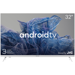 32', HD, Google Android TV, White, 1366x768, 60 Hz, Sound by JVC, 2x8W, 33 kWh/1000h , BT5, HDMI ports 3, 24 months