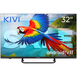 32", Black, HD 2k, Android TV 11, Black, 1920x1080, 60 Hz, AV1, Sound 2x8W, 26 kWh/1000h, Energy E, WiFi5G, BT5.1, 3xHDMI, 2xUSB