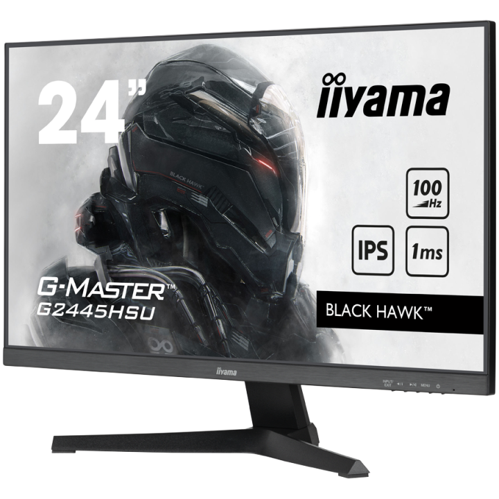 IIYAMA Monitor LED G2445HSU-B2 G-MASTER Gaming Light 23.8" 1920 x 1080 @100Hz 300 cd/m² 1ms 300cd HDMI DP USB Hub tilt 3y