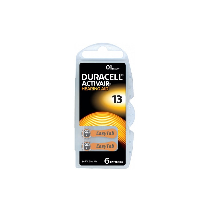 BATERIE AUDITIVA DURACELL 13 BLISTER 6 BUC