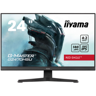 IIYAMA Monitor LED G2470HSU-B6 Fast IPS 1920 x 1080 @180Hz 0.2ms 300 cd/m² 1000:1 HDCP HDMI DP 4xUSB Hub 3.2 tilt