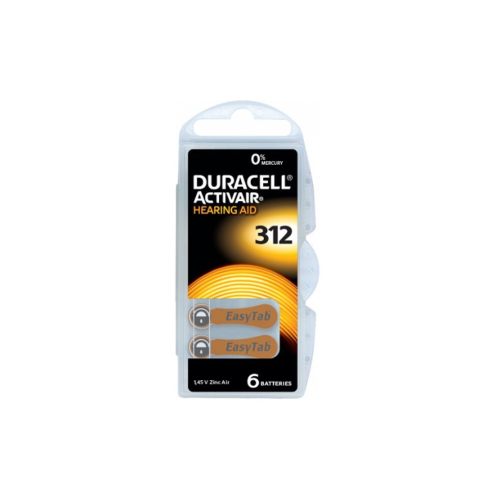 BATERIE AUDITIVA DURACELL 312 BLISTER 6 BUC