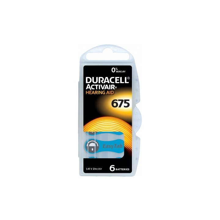 BATERIE AUDITIVA DURACELL 675 BLISTER 6 BUC