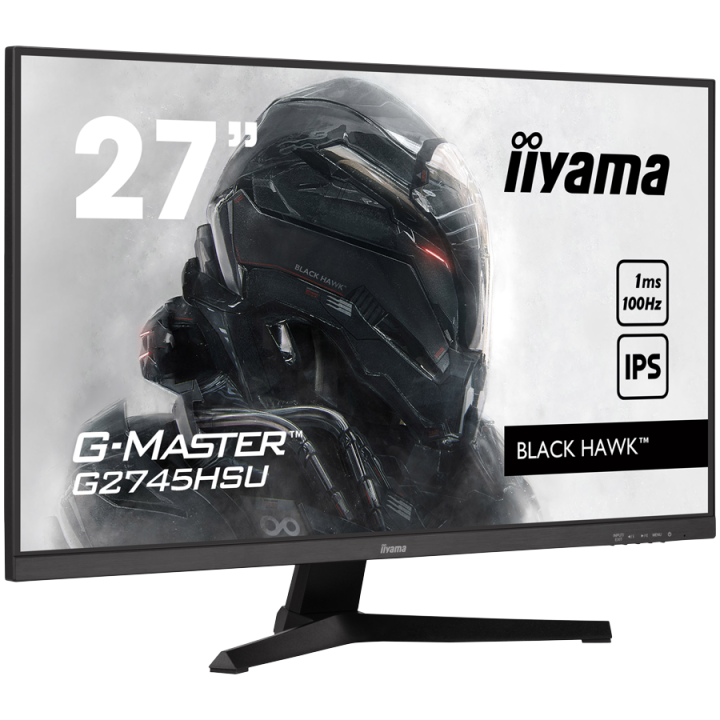 IIYAMA Monitor LED G2745HSU-B2 27" IPS 1920 x 1080 @100Hz 16:9 300 cd/m² 1300:1 1ms HDMI DP USB Speakers 2 x 2W Tilt
