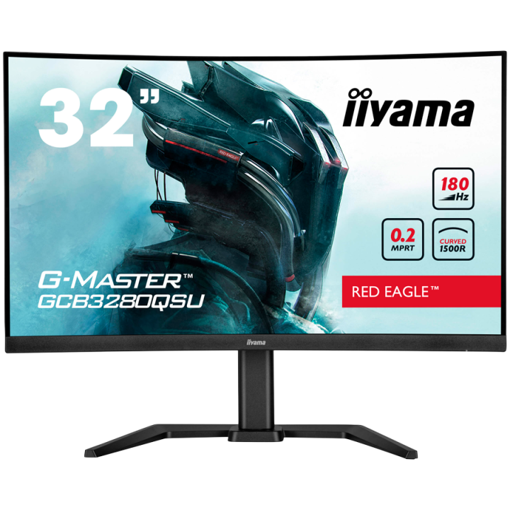 IIYAMA Monitor LED Gaming GCB3280QSU-B2 31.5" VA Curved 2560 x 1440 180Hz 350cd 0.2ms HDMI DP USB HUB height, swivel, tilt