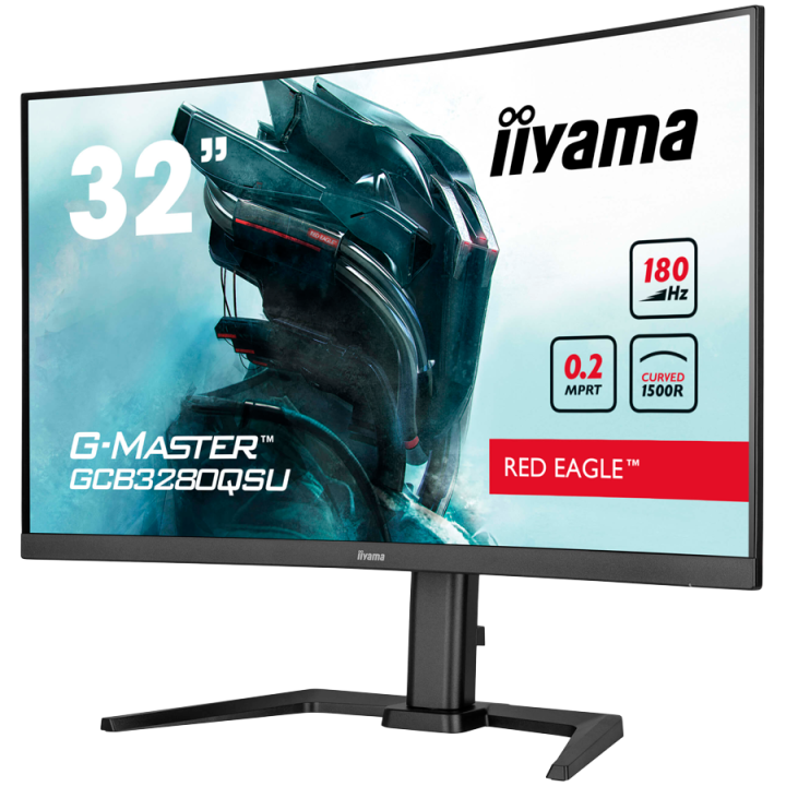 IIYAMA Monitor LED Gaming GCB3280QSU-B2 31.5" VA Curved 2560 x 1440 180Hz 350cd 0.2ms HDMI DP USB HUB height, swivel, tilt