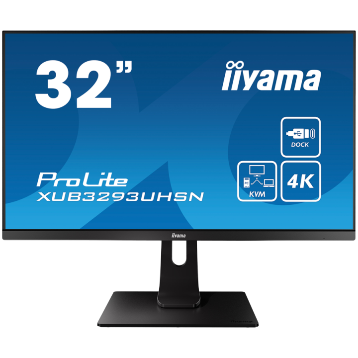 IIYAMA Prolite XUB3293UHSN-B5 Business Monitor - 80 cm (31.5''), 4K UHD (3840x2160), IPS LED, 60Hz, 4ms, 350 cd/m², matte / blac