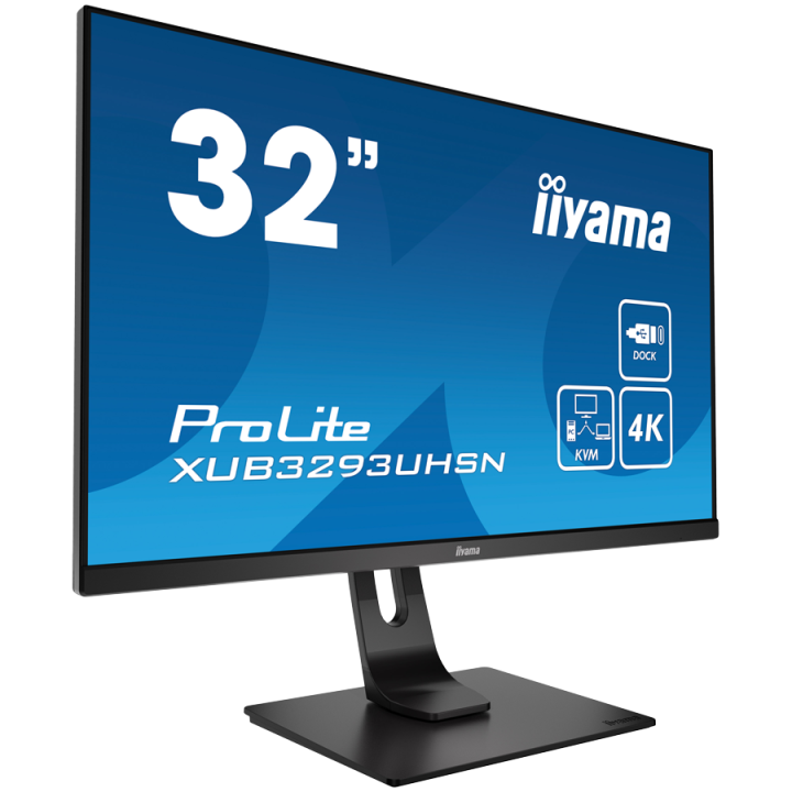 IIYAMA Prolite XUB3293UHSN-B5 Business Monitor - 80 cm (31.5''), 4K UHD (3840x2160), IPS LED, 60Hz, 4ms, 350 cd/m², matte / blac