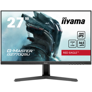 IIYAMA Monitor LED G2770QSU-B1 Fast IPS, matte finish 2560 x 1440 @165Hz 400 cd/m² 0.5ms HDMI DP USB Hub tilt