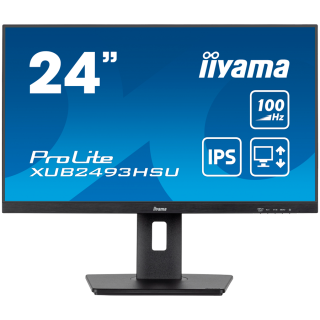 IIYAMA Prolite XUB2493HSU-B7 Business Monitor - 60.5 cm (23.8"), FULL HD (1920x1080), IPS LED, 100Hz, 300 cd/m², matte / black