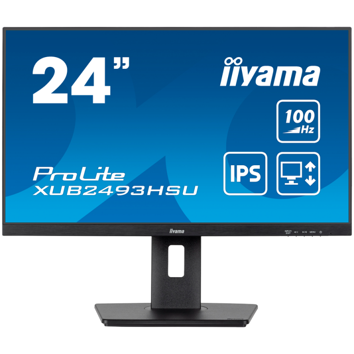 IIYAMA Prolite XUB2493HSU-B7 Business Monitor - 60.5 cm (23.8"), FULL HD (1920x1080), IPS LED, 100Hz, 300 cd/m², matte / black