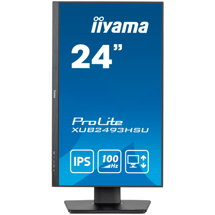 IIYAMA Prolite XUB2493HSU-B7 Business Monitor - 60.5 cm (23.8"), FULL HD (1920x1080), IPS LED, 100Hz, 300 cd/m², matte / black