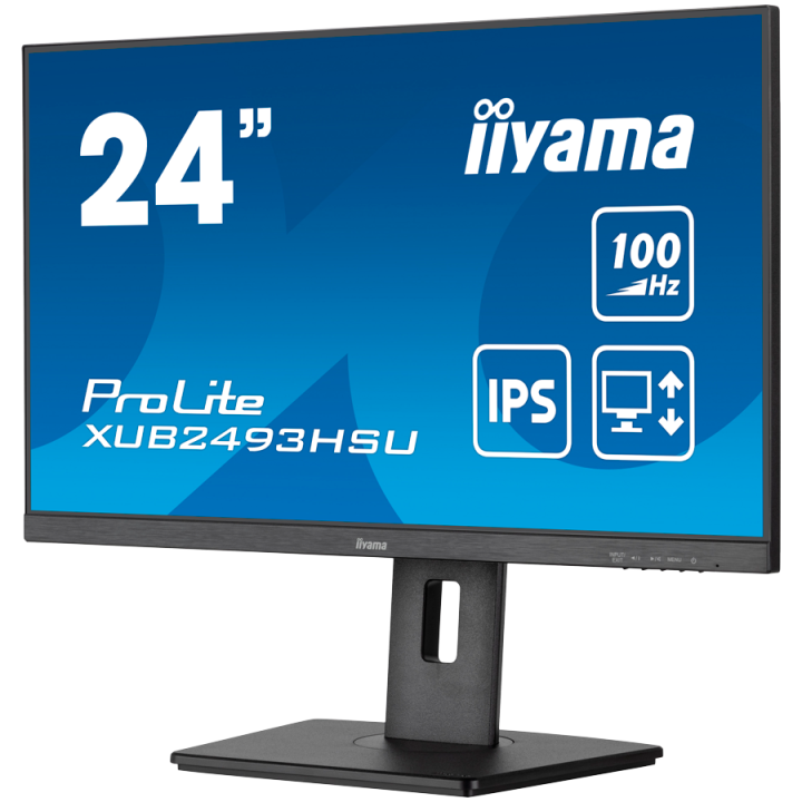 IIYAMA Prolite XUB2493HSU-B7 Business Monitor - 60.5 cm (23.8"), FULL HD (1920x1080), IPS LED, 100Hz, 300 cd/m², matte / black