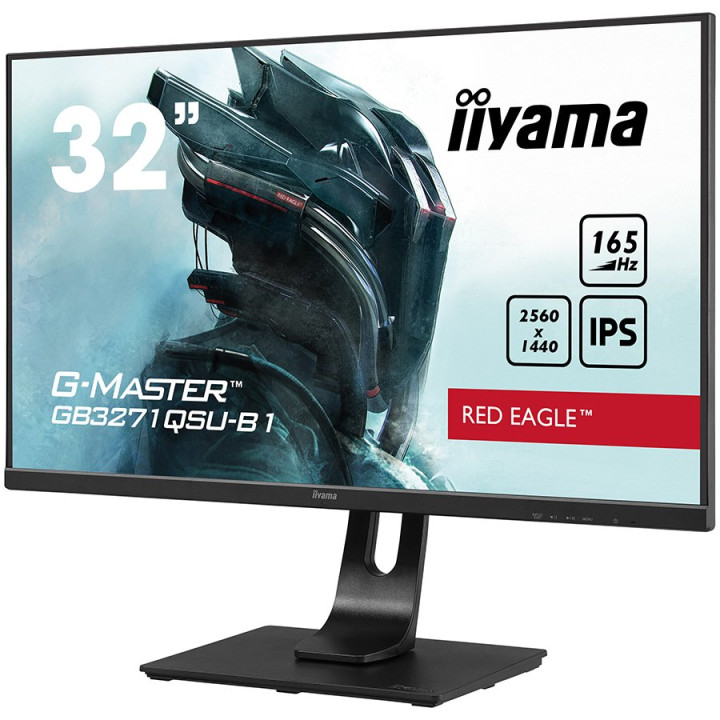 iiyama G-Master GB3271QSU-B1, 32" IPS display - WQHD resolution (2560 x 1440), Free Sync technology - Black Tuner, Blue Light - 