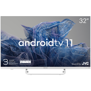 32', FHD, Android TV 11, White, 1920x1080, 60 Hz, Sound by JVC, 2x8W, 27 kWh/1000h , BT5.1, HDMI ports 3, 24 months