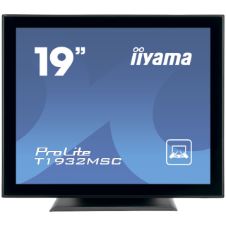 IIYAMA Monitor LED T1932MSC-B1S 19’’ 10pt IPS TOUCH 1280 x 1024 14ms 250 cd/m² projective capacitive IP54 VGA HDMI DP