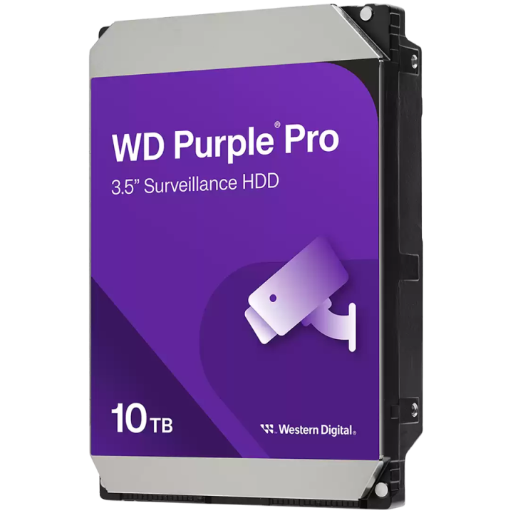 HDD Video Surveillance WD Purple Pro 10TB CMR, 3.5'', 512MB, 7200 RPM, SATA, TBW: 550