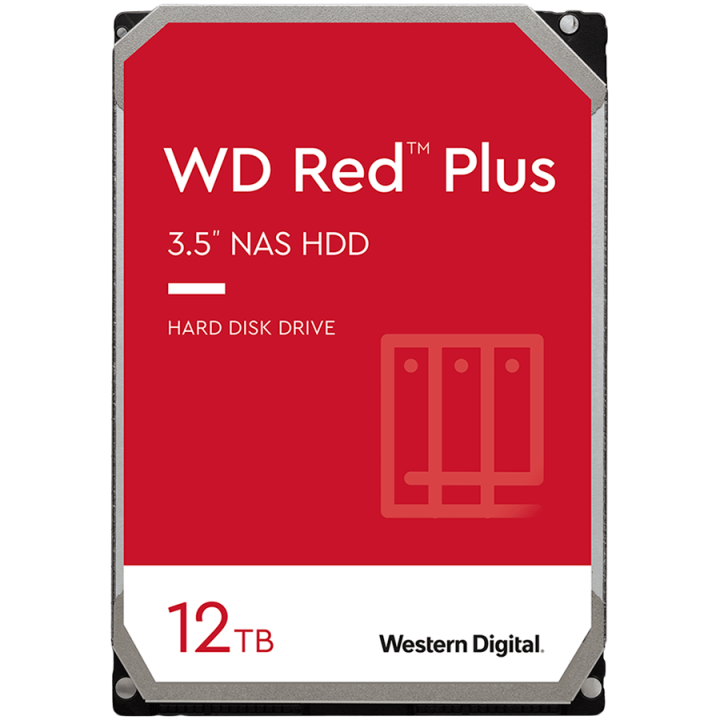 HDD NAS WD Red Plus 12TB CMR, 3.5'', 512MB, 7200 RPM, SATA, TBW: 180