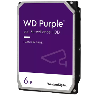 HDD Video Surveillance WD Purple 6TB CMR, 3.5'', 256MB, SATA, TBW: 180
