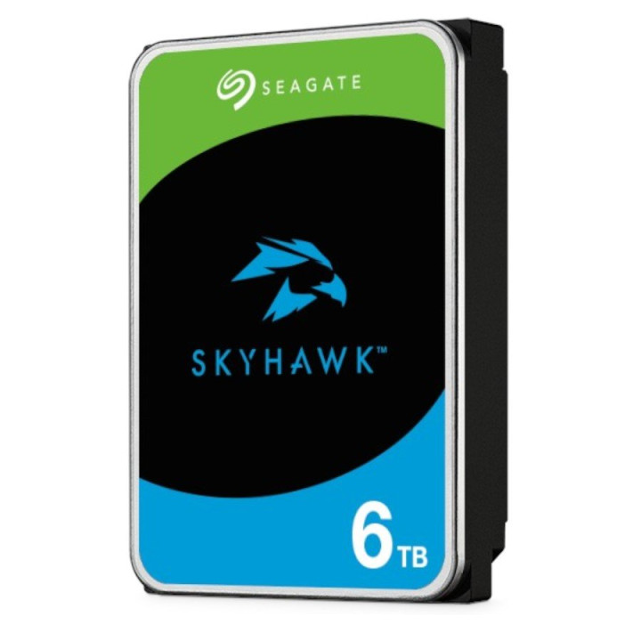 HDD Video Surveillance SEAGATE SkyHawk 6TB CMR, 3.5", 256MB, SATA, Rescue Services 3 ani, TBW: 180-EOL-ST6000VX008