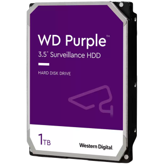 HDD Video Surveillance WD Purple 1TB CMR, 3.5'', 64MB, 5400 RPM, SATA, TBW: 180-EOL-WD11PURZ
