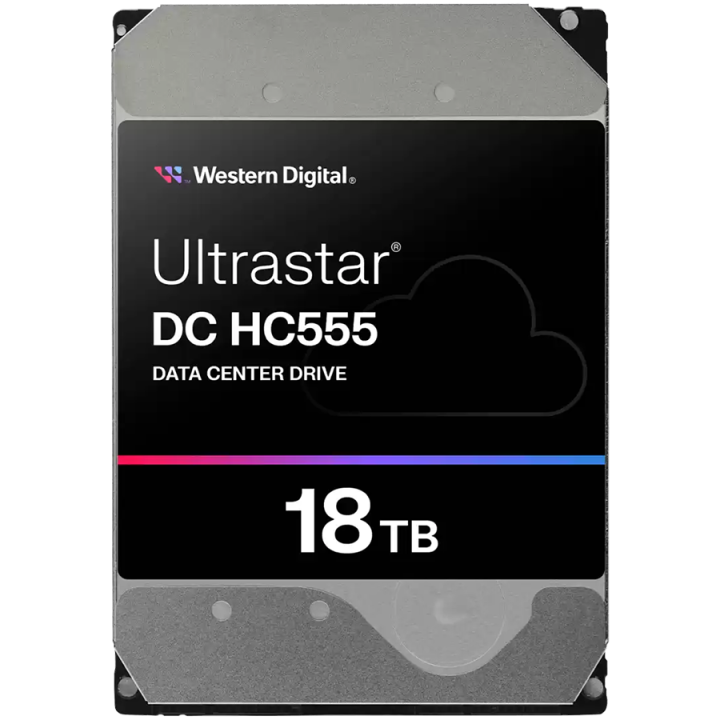 HDD Server WD Ultrastar DC HC555 18TB 512e SE, 3.5’’, 512MB, 7200 RPM, SATA, SKU: 0B48723