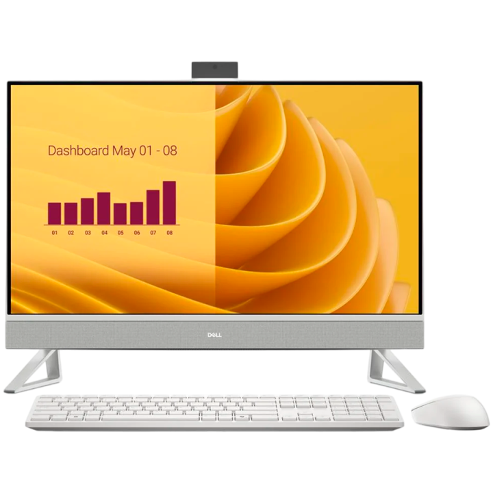 Dell 27 AIO,27"FHD(1920x1080)Infinity NO-Touch,Intel Core 7 150U(12MB cache,10cores,12threads,5.4GHz),16GB(2x8)DDR5 5200 MT/s,51