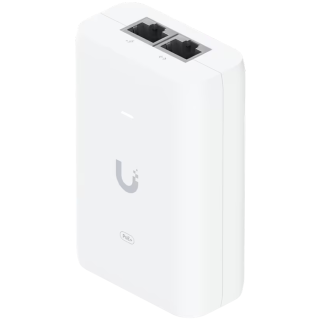 Ubiquiti U-POE+ adapter 30W, powers UniFi PoE+ devices, reduce dependency on PoE switch power, Contains RJ45 data input, AC cabl