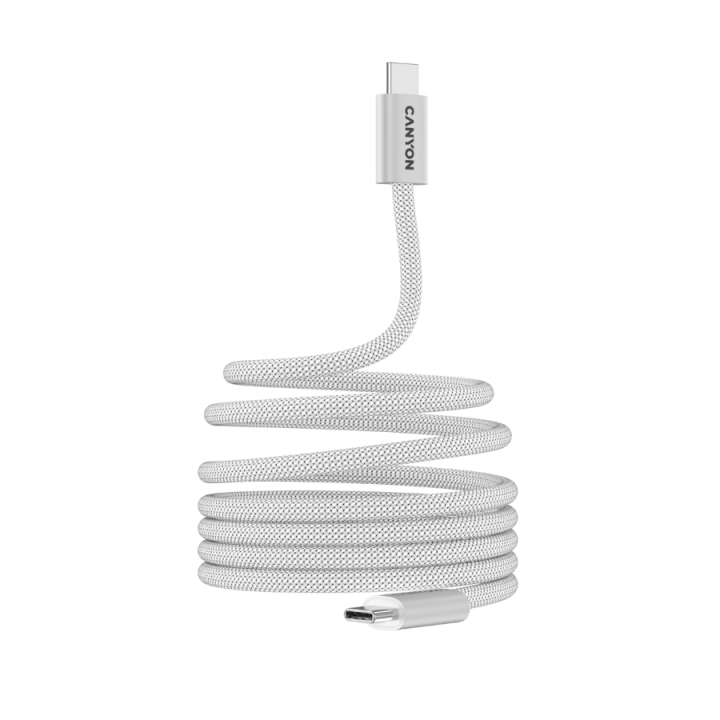 CANYON cable OnWire 60MG C-C 60W Magnet Braided 1m White