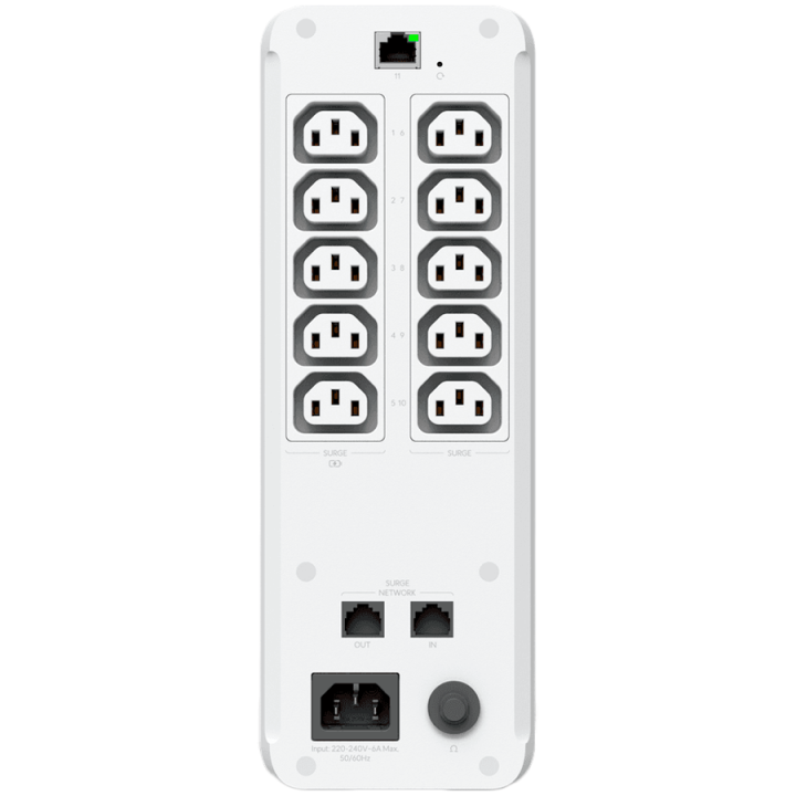 Ubiquiti UPS-Tower-EU UniFi managed 1kVA uninterruptible power supply with 5 surge-only outlets and 5 software-resettable surge 