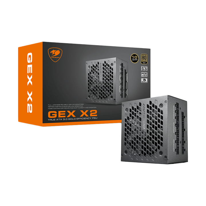 COUGAR GEXX2 1000 PSU,80 plus Gold, 1000W, Fully Modular, PCI-E 5.0 support