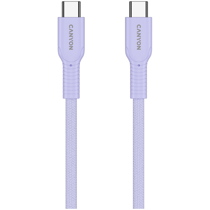 CANYON cable OnWire 60CL C-C 60W COLOR Braided 1m Purple
