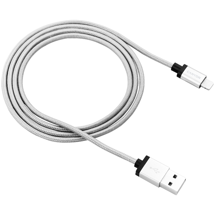 CANYON cable MFI-3 Lightning 12W 1m Grey