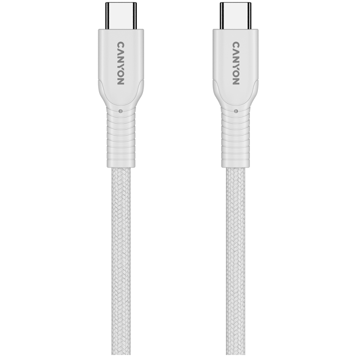 CANYON cable OnWire 60CL C-C 60W COLOR Braided 1m White