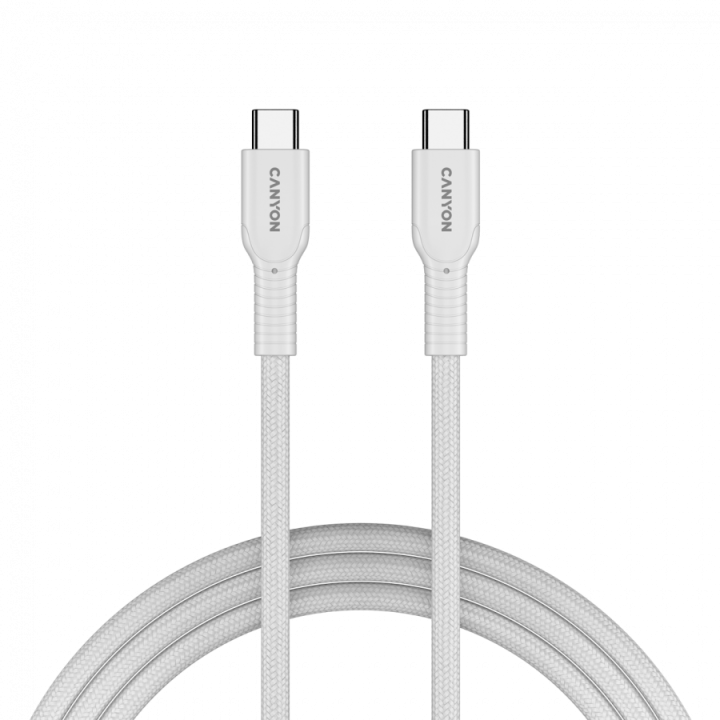 CANYON cable OnWire 60CL C-C 60W COLOR Braided 1m White