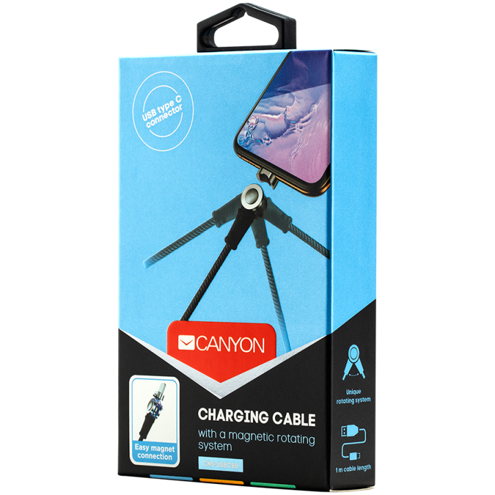 CANYON cable UC-8 A-C Magnetic 10W 1m Black