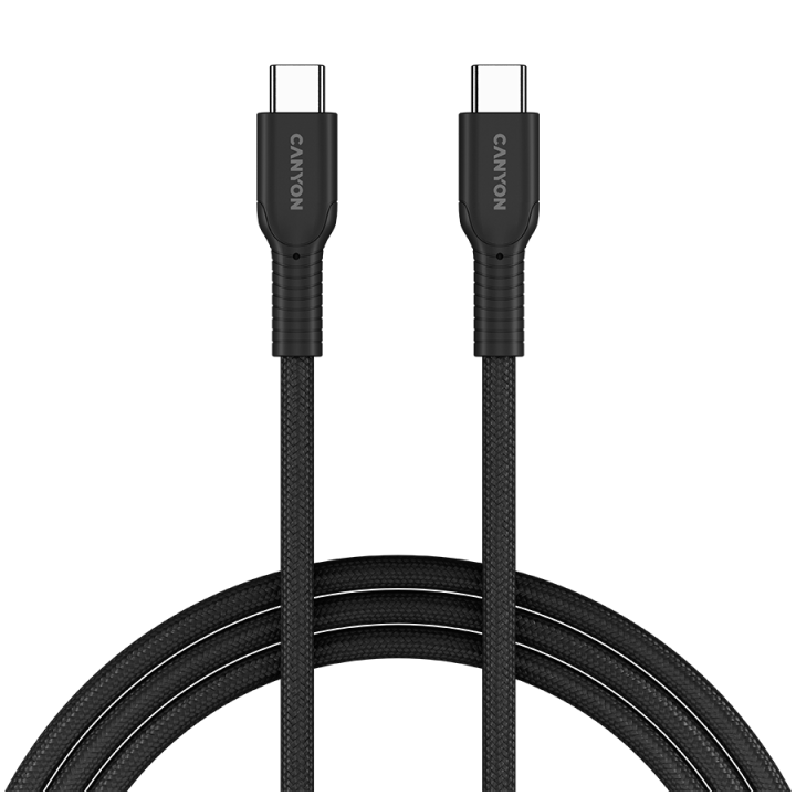 CANYON cable OnWire 60CL C-C 60W COLOR Braided 1m Black
