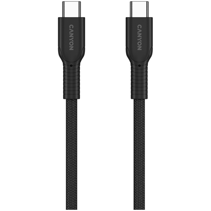CANYON cable OnWire 60CL C-C 60W COLOR Braided 1m Black
